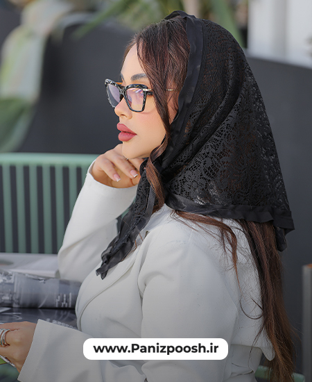 تولیدی مینی اسکارف سه گوش توری تولیدی مینی اسکارف سه گوش توری