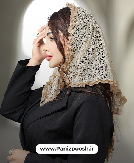 تولیدی مینی اسکارف سه گوش توری مدل مینی اسکارف سه گوش توری